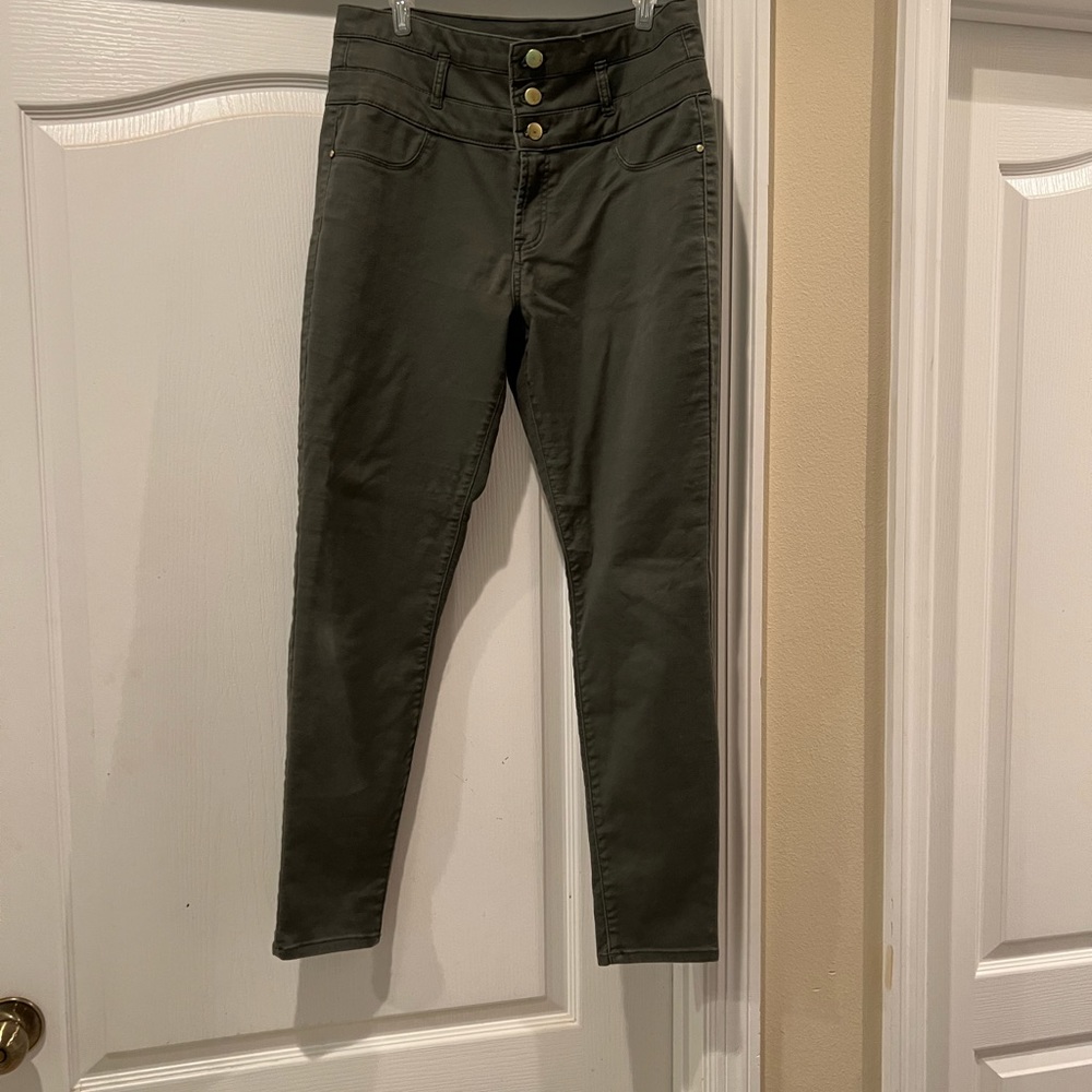 Women’s army green jeans